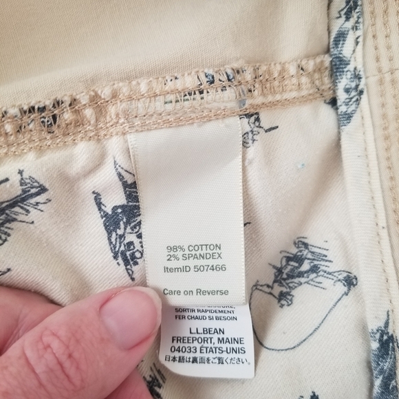 L.L. Bean Favorite Fit Stretch Comfort Khaki Pants Straight Leg Size 14 - Picture 7 of 13